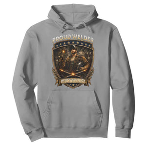 Proud Welder Graphic Hoodie Built To Last Worker Gift TS12 Sport Gray Print Your Wear