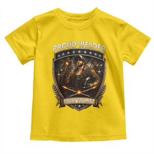 Proud Welder Graphic Toddler T Shirt Built To Last Worker Gift TS12 Daisy Print Your Wear
