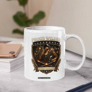 Proud Welder Graphic Coffee Mug Built To Last Worker Gift TS12 Print Your Wear