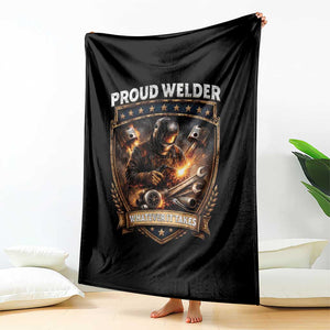 Proud Welder Whatever It Takes Throw Blanket Vintage Mechanic Workwear TS12 Print Your Wear