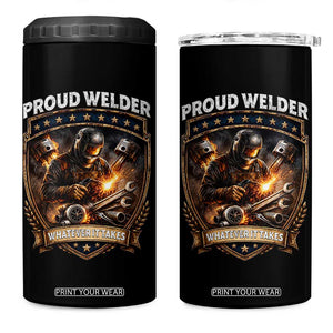 Proud Welder Whatever It Takes 4 in 1 Can Cooler Tumbler Vintage Mechanic Workwear TS12 One Size: 16 oz Black Print Your Wear