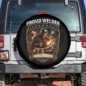 Proud Welder Whatever It Takes Spare Tire Cover Vintage Mechanic Workwear