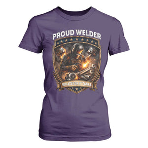 Proud Welder Whatever It Takes T Shirt For Women Vintage Mechanic Workwear TS12 Purple Print Your Wear