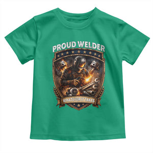 Proud Welder Whatever It Takes Toddler T Shirt Vintage Mechanic Workwear TS12 Irish Green Print Your Wear