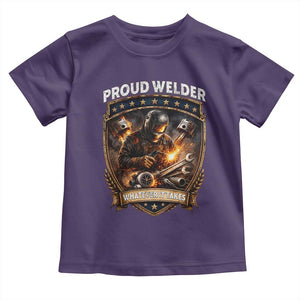 Proud Welder Whatever It Takes Toddler T Shirt Vintage Mechanic Workwear TS12 Purple Print Your Wear