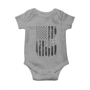 Husband Daddy Welder Hero Baby Onesie Patriotic Welding American Flag Graphic TS12 Sport Gray Print Your Wear