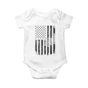 Husband Daddy Welder Hero Baby Onesie Patriotic Welding American Flag Graphic TS12 White Print Your Wear