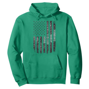 Husband Daddy Welder Hero Hoodie Patriotic Welding American Flag Graphic TS12 Irish Green Print Your Wear