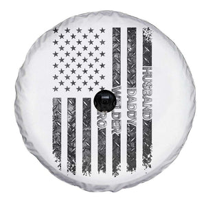 Husband Daddy Welder Hero Spare Tire Cover Patriotic Welding American Flag Graphic TS12 Print Your Wear