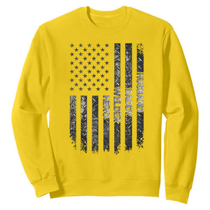 Husband Daddy Welder Hero Sweatshirt Patriotic Welding American Flag Graphic TS12 Daisy Print Your Wear