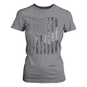 Husband Daddy Welder Hero T Shirt For Women Patriotic Welding American Flag Graphic TS12 Charcoal Print Your Wear