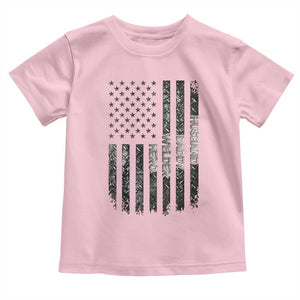 Husband Daddy Welder Hero Toddler T Shirt Patriotic Welding American Flag Graphic TS12 Light Pink Print Your Wear
