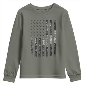 Husband Daddy Welder Hero Youth Sweatshirt Patriotic Welding American Flag Graphic