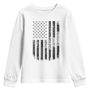 Husband Daddy Welder Hero Youth Sweatshirt Patriotic Welding American Flag Graphic