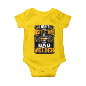 Funny Welder Dad Gift Baby Onesie I Do Not Need Instructions TS12 Daisy Print Your Wear