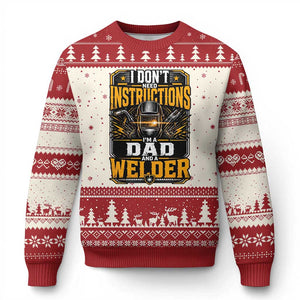 Funny Welder Dad Gift Ugly Christmas Sweater I Do Not Need Instructions