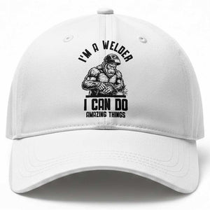 Funny Bigfoot Welder Baseball Cap I Can Do Amazing Things