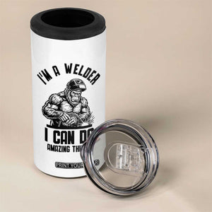 Funny Bigfoot Welder 4 in 1 Can Cooler Tumbler I Can Do Amazing Things TS12 Print Your Wear
