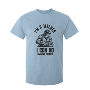 Funny Bigfoot Welder T Shirt For Kid I Can Do Amazing Things TS12 Light Blue Print Your Wear