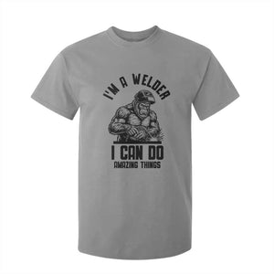 Funny Bigfoot Welder T Shirt For Kid I Can Do Amazing Things TS12 Sport Gray Print Your Wear