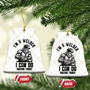 Funny Bigfoot Welder Ceramic Ornament I Can Do Amazing Things