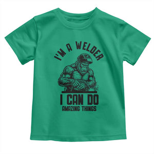 Funny Bigfoot Welder Toddler T Shirt I Can Do Amazing Things