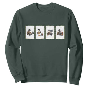Silly Goose Pipeline Worker Sweatshirt Funny Welding Graphic Gift TS12 Dark Forest Green Print Your Wear