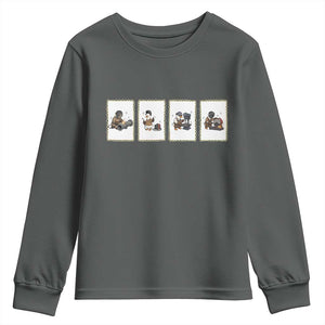 Silly Goose Pipeline Worker Youth Sweatshirt Funny Welding Graphic Gift TS12 Dark Heather Print Your Wear