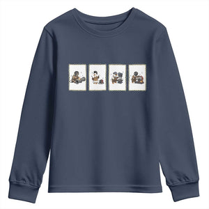 Silly Goose Pipeline Worker Youth Sweatshirt Funny Welding Graphic Gift TS12 Navy Print Your Wear
