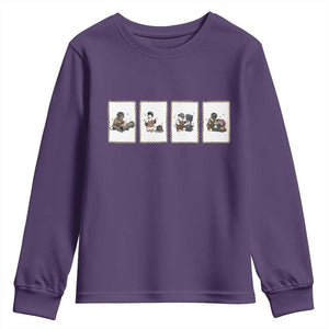 Silly Goose Pipeline Worker Youth Sweatshirt Funny Welding Graphic Gift TS12 Purple Print Your Wear