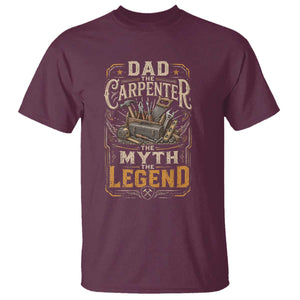 Dad The Carpenter The Myth The Legend T Shirt Funny Woodworker Carpenter Graphic