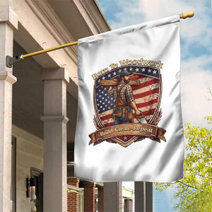 Proud American Woodworker Garden Flag Born To Woodwork Patriotic Gift TS12 Print Your Wear