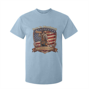 Proud American Woodworker T Shirt For Kid Born To Woodwork Patriotic Gift TS12 Light Blue Print Your Wear