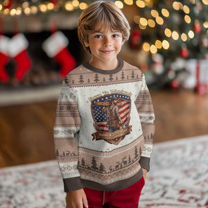 Proud American Woodworker Ugly Christmas Sweater Born To Woodwork Patriotic Gift