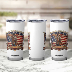 Proud American Woodworker Tumbler Cup Born To Woodwork Patriotic Gift TS12 Print Your Wear