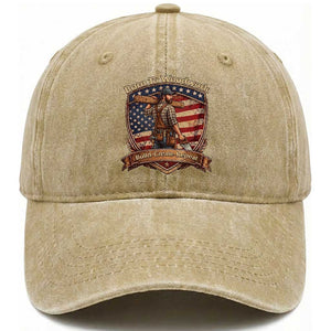 Proud American Woodworker Washed Cotton Baseball Cap Born To Woodwork Patriotic Gift TS12 Print Your Wear