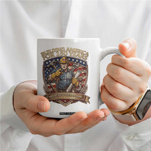American Construction Worker Coffee Mug Building America For 250 Years TS12 Print Your Wear
