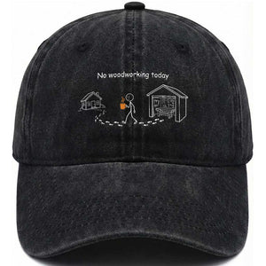 Funny Stickman Carpenter Washed Cotton Baseball Cap No Woodworking Today