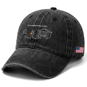 Funny Stickman Carpenter Washed Cotton Baseball Cap No Woodworking Today