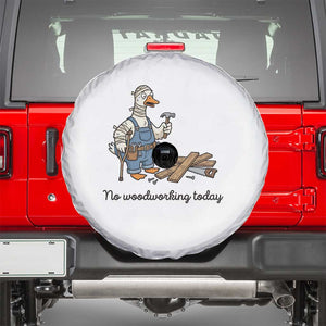 Funny Carpenter Duck Spare Tire Cover No Woodworking Today TS12 White Print Your Wear