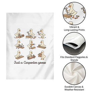 Funny Woodworker Graphic Garden Flag Just A Carpenter Goose TS12 Print Your Wear
