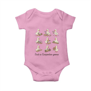 Funny Woodworker Graphic Baby Onesie Just A Carpenter Goose TS12 Light Pink Print Your Wear
