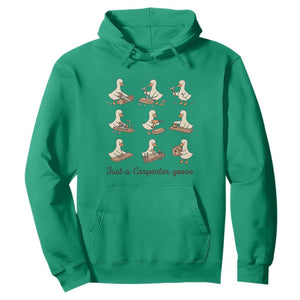 Funny Woodworker Graphic Hoodie Just A Carpenter Goose TS12 Irish Green Print Your Wear