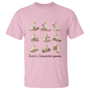 Funny Woodworker Graphic T Shirt Just A Carpenter Goose TS12 Light Pink Print Your Wear