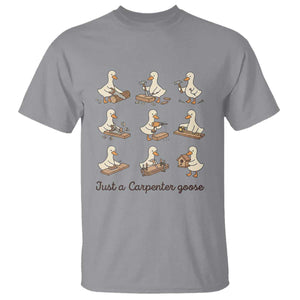 Funny Woodworker Graphic T Shirt Just A Carpenter Goose TS12 Sport Gray Print Your Wear