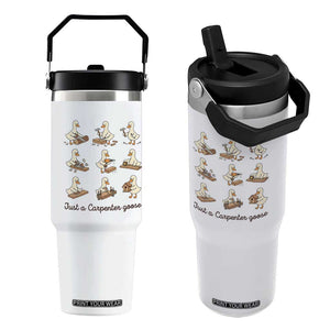 Funny Woodworker Graphic Flip Straw Tumbler Just A Carpenter Goose TS12 One Size: 30 oz White Print Your Wear
