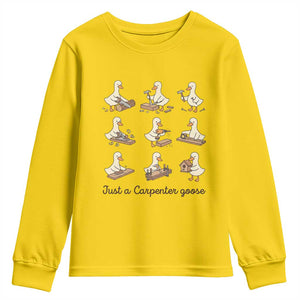 Funny Woodworker Graphic Youth Sweatshirt Just A Carpenter Goose TS12 Daisy Print Your Wear