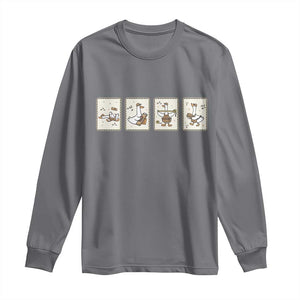 Silly Goose Builder Long Sleeve Shirt Funny Woodworker Dad Gift TS12 Charcoal Print Your Wear