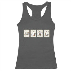 Silly Goose Builder Racerback Tank Top Funny Woodworker Dad Gift TS12 Dark Heather Print Your Wear
