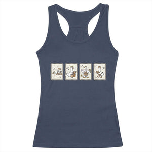 Silly Goose Builder Racerback Tank Top Funny Woodworker Dad Gift TS12 Navy Print Your Wear